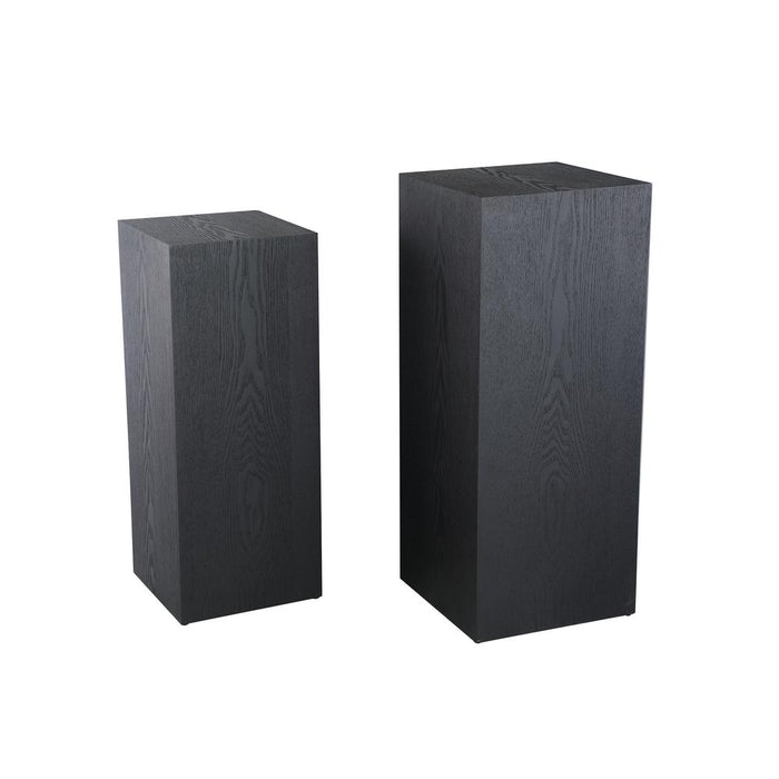 Plantenstandaard Tiess Set van 2 Zwart-Plantenstandaards-PTMD