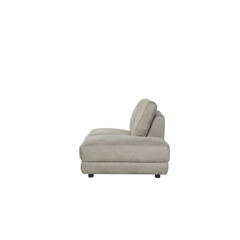 Poef Bank Tivoli Taupe Kunstleder Ottomane Rechts 135x102x83 cm-Poefs-LABEL51