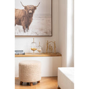 Poef Beige Polyester Schaap 42 cm 42.5x42.5x41.5 cm-Poefs-J-Line