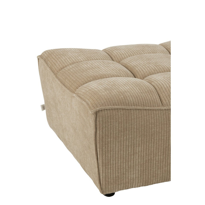 Poef Beige Populierenhout Ottoman 92 cm-Poefen-J-Line