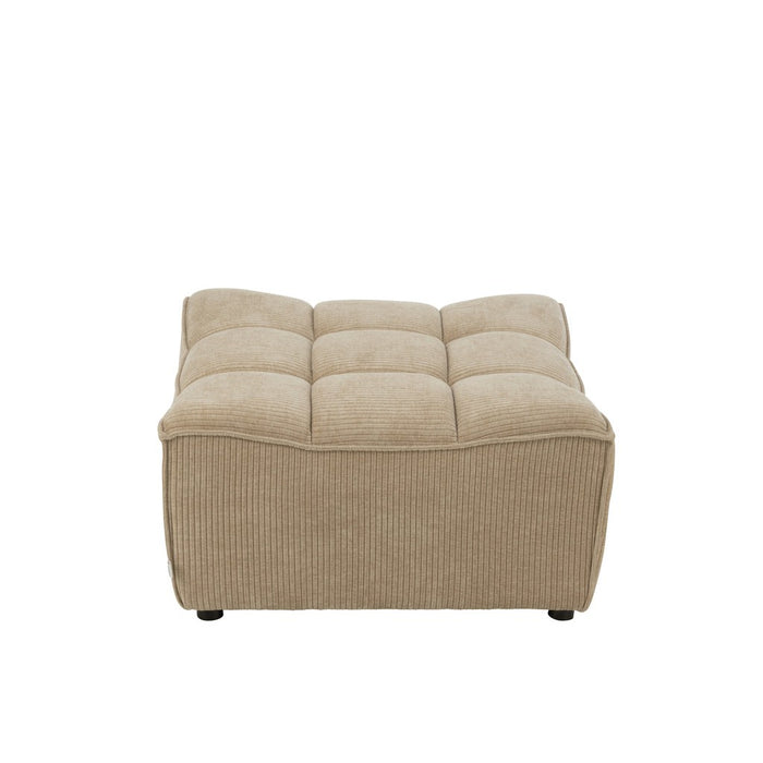 Poef Beige Populierenhout Ottoman 92 cm-Poefs-J-Line