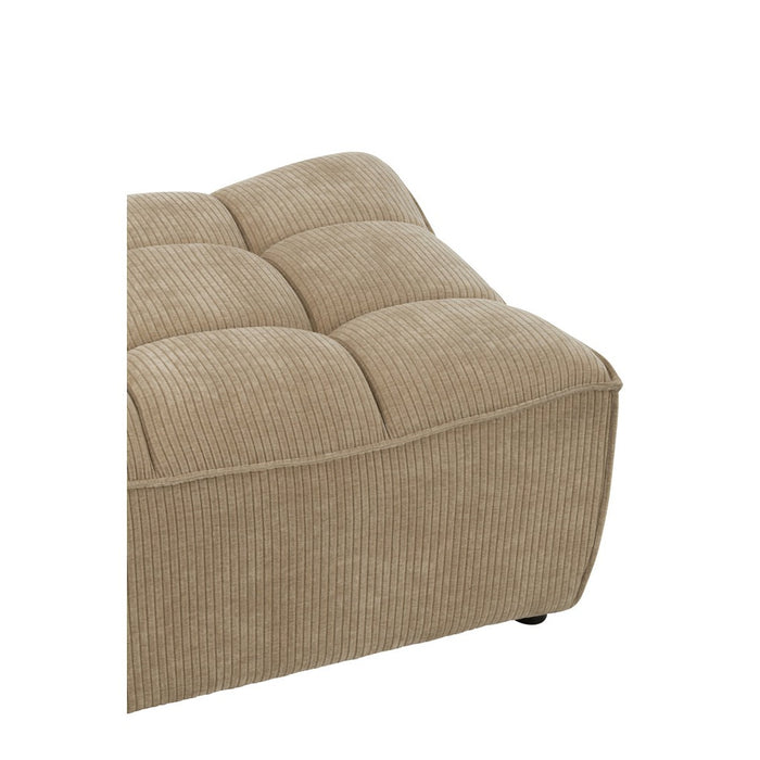 Poef Beige Populierenhout Ottoman 92 cm-Poefs-J-Line