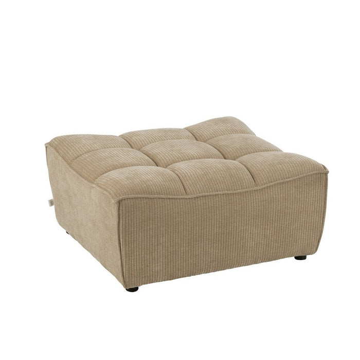 Poef Beige Populierenhout Ottoman 92 cm-Poefs-J-Line