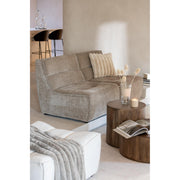 Poef Beige Stof Populierenhout Ottoman 92 cm 92x84x44 cm-Poefs-J-Line