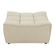 Poef Beige Stof Populierenhout Ottoman 92 cm 92x84x44 cm-Poefs-J-Line