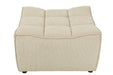 Poef Beige Stof Populierenhout Ottoman 92 cm-Poefen-J-Line