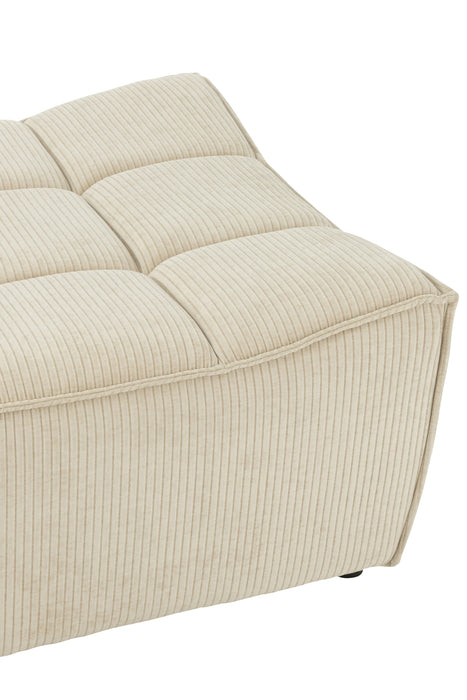 Poef Beige Stof Populierenhout Ottoman 92 cm-Poefen-J-Line