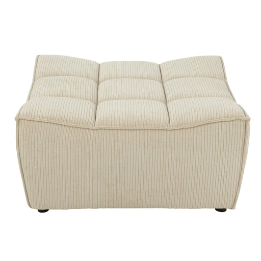 Poef Beige Stof Populierenhout Ottoman 92 cm-Poefen-J-Line