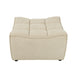 Poef Beige Stof Populierenhout Ottoman 92 cm-Poefs-J-Line