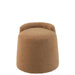 Poef Bruin Bouclé Teddy Rond 40 cm-Poefen-J-Line