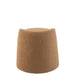Poef Bruin Bouclé Teddy Rond 40 cm-Poefen-J-Line