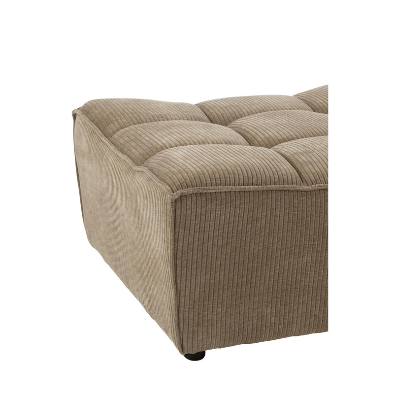 Poef Bruin Populierenhout Ottoman 92 cm 92x84x44 cm-Poefs-J-Line
