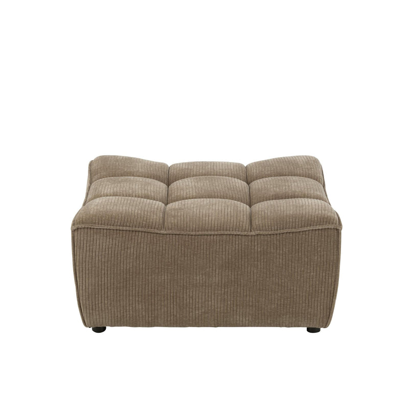 Poef Bruin Populierenhout Ottoman 92 cm 92x84x44 cm-Poefs-J-Line