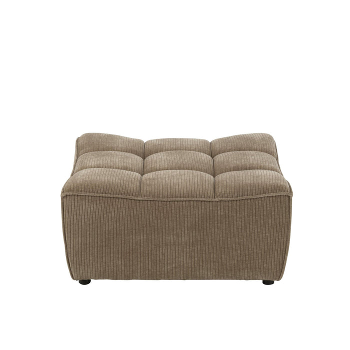 Poef Bruin Populierenhout Ottoman 92 cm-Poefs-J-Line