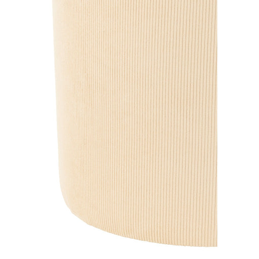 Poef Crème Corduroy Velvet 43 cm 43x43x35 cm-Poefs-J-Line