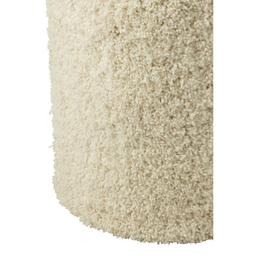 Poef Crème Polyester Cylinder 40 cm-Poefen-J-Line