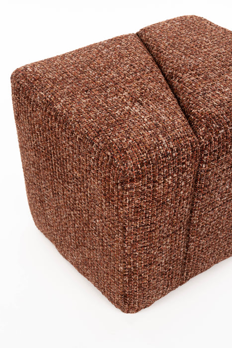 Poef Dance Polyester Terracotta – detail