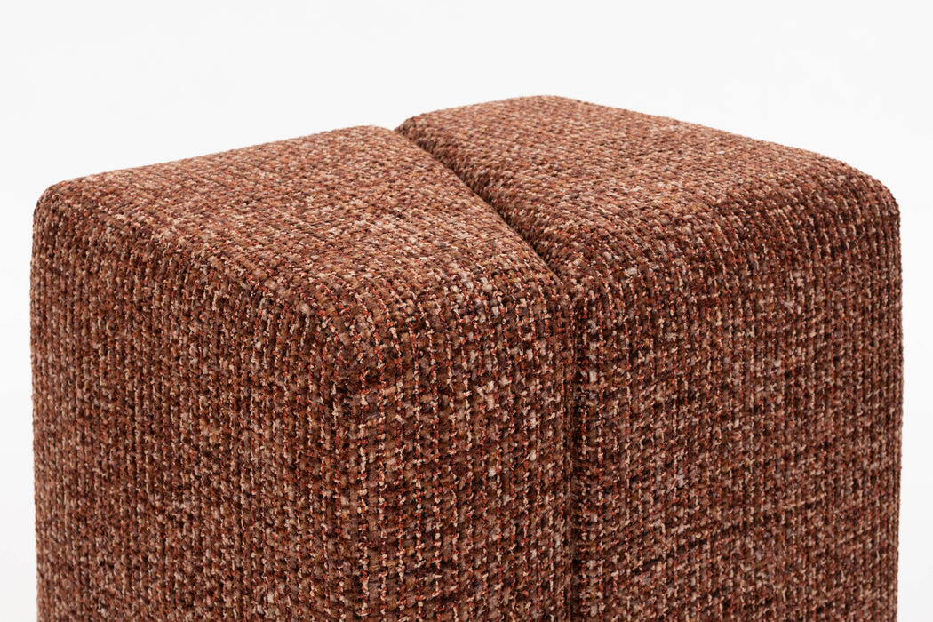 Poef Dance Polyester Terracotta – detail 2