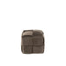Poef Donkergrijs Stof en Hout 42 cm 42x42x40 cm-Poefs-J-Line