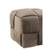 Poef Donkergrijs Stof en Hout 42 cm 42x42x40 cm-Poefs-J-Line