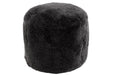 Poef Donkergrijs Textile Rond 57 cm 57x57x47 cm-Poefs-J-Line