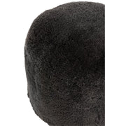 Poef Donkergrijs Textile Rond 57 cm 57x57x47 cm-Poefs-J-Line