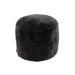 Poef Donkergrijs Textile Rond 57 cm 57x57x47 cm-Poefs-J-Line