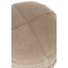 Poef Grijs Leer Franje Rond 54 cm-Poefen-J-Line