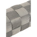 Poef Grijs Stof en Multiplex Hout 42 cm 42x120x38 cm-Poefs-J-Line