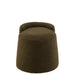 Poef Groen Bouclé Teddy Rond 40 cm-Poefen-J-Line