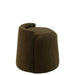 Poef Groen Bouclé Teddy Rond 40 cm-Poefen-J-Line