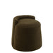 Poef Groen Bouclé Teddy Rond 40 cm-Poefen-J-Line
