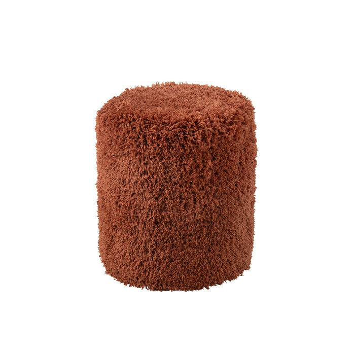 Poef Koper Eucalyptus Shaggy 40 cm-Poefs-J-Line
