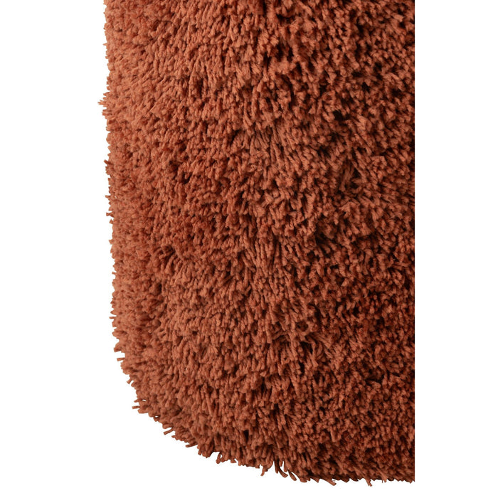 Poef Koper Eucalyptus Shaggy 40 cm-Poefs-J-Line