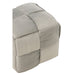 Poef Lichtgrijs Stof en Hout 42 cm 42x42x40 cm-Poefs-J-Line