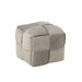 Poef Lichtgrijs Stof en Hout 42 cm 42x42x40 cm-Poefs-J-Line