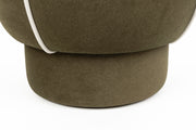 Poef Marina Polyester, Hout Groen Ø45x48 cm-Krukken-Creating Home