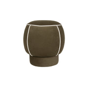 Poef Marina Polyester, Hout Groen Ø45x48 cm-Krukken-Creating Home