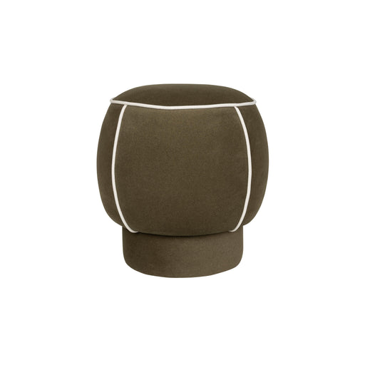 Poef Marina Polyester, Hout Groen Ø45x48 cm-Krukken-Creating Home