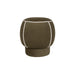 Poef Marina Polyester, Hout Groen Ø45x48 cm-Krukken-Creating Home