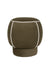 Poef Marina Polyester, Hout Groen Ø45x48 cm-Poefs-White Label Living