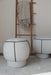 Poef Marina Polyester, Hout Rood Ø45x48 cm-Krukken-Creating Home
