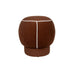 Poef Marina Polyester, Hout Rood Ø45x48 cm-Poefs-Creating Home