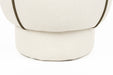 Poef Marina Polyester, Hout Wit Ø45x48 cm-Krukken-Creating Home
