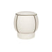 Poef Marina Polyester, Hout Wit Ø45x48 cm-Krukken-Creating Home