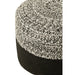 Poef Miami Strip Zwart Polyester 50 cm-Poefs-J-Line