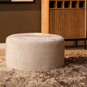 Poef MySofa Poef | Rond | 60 cm | Cremona 02 | Beige 60x60x32 cm-Poefs-Starfurn