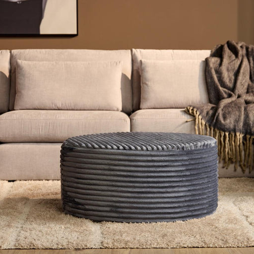 Poef MySofa Poef | Rond | 80 cm | Tilia 85 | Antraciet-Poefs-Starfurn