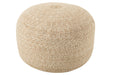 Poef Naturel Polyester Miami 50 cm 50x50x35 cm-Poefs-J-Line