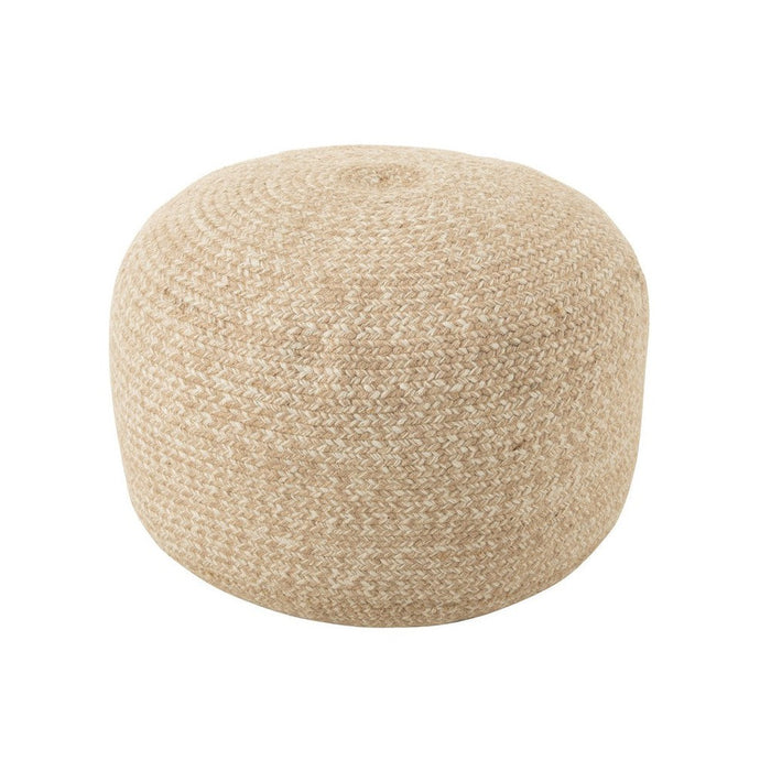 Poef Naturel Polyester Miami 50 cm 50x50x35 cm-Poefs-J-Line